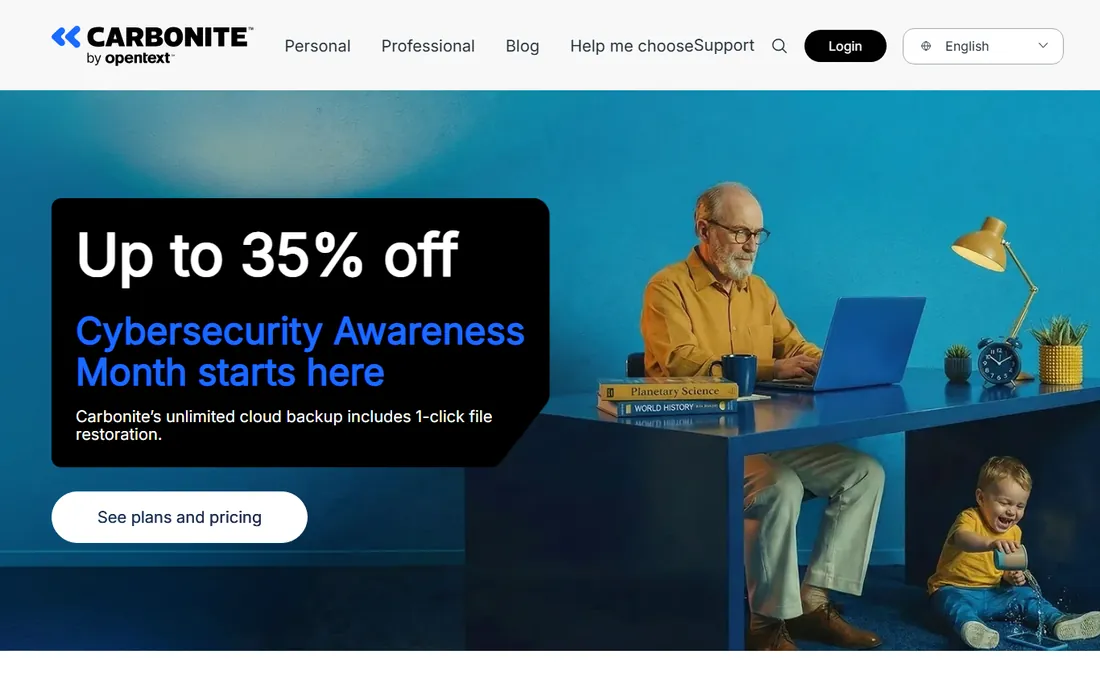 Carbonite homepage