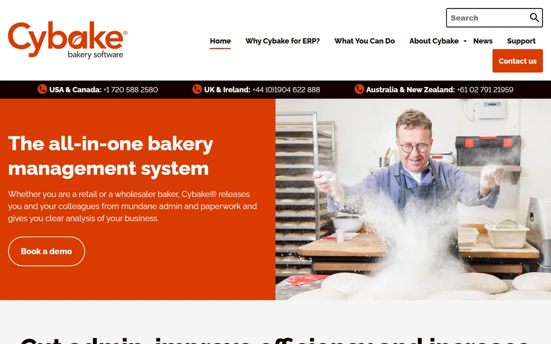 Cybake homepage
