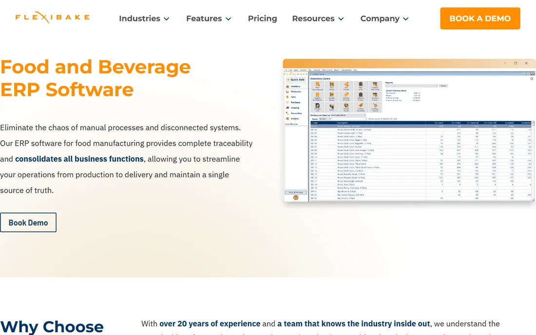 FlexiBake homepage