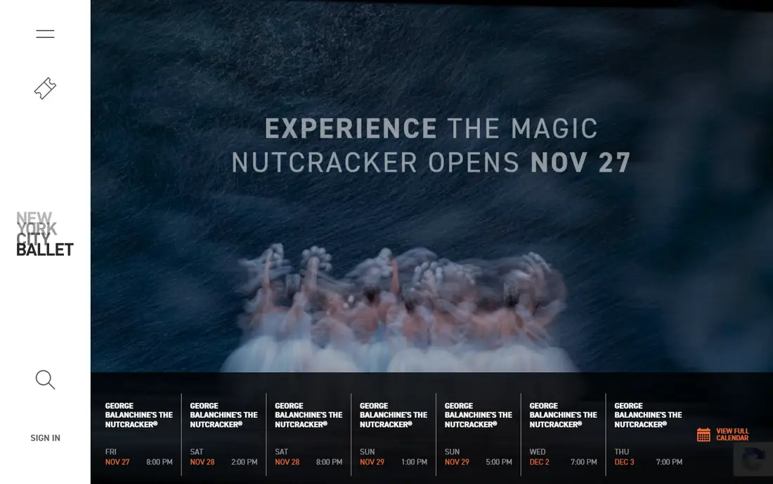 New York City Ballet homepage