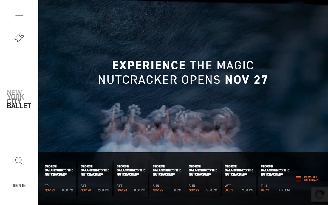 New York City Ballet homepage