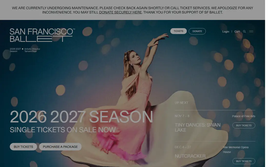 San Francisco Ballet homepage
