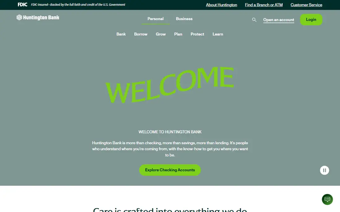 Huntington homepage