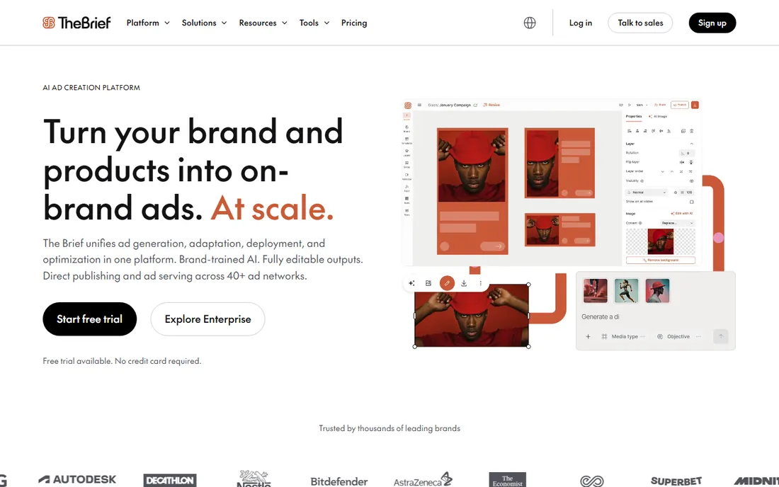 The Brief homepage