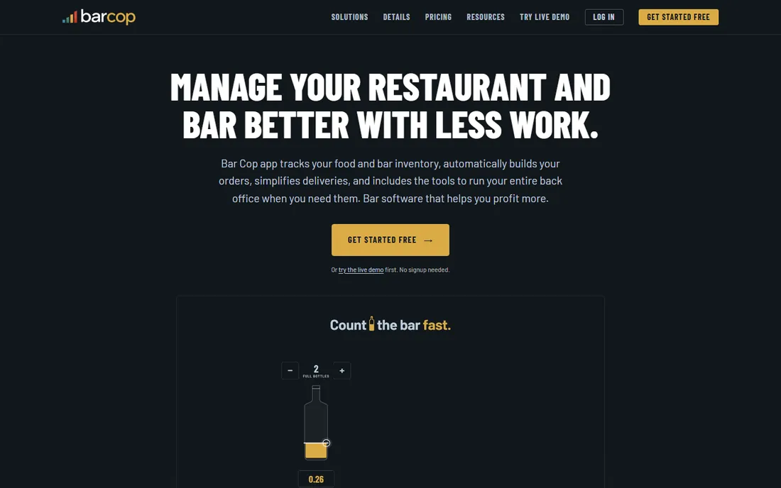 Bar Cop homepage