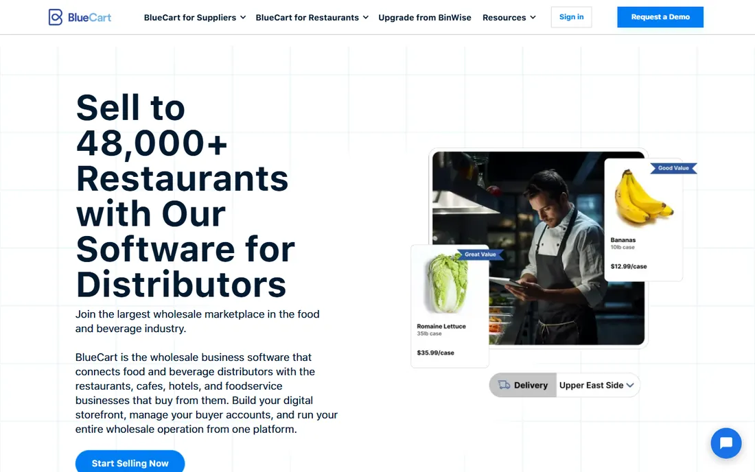BlueCart homepage