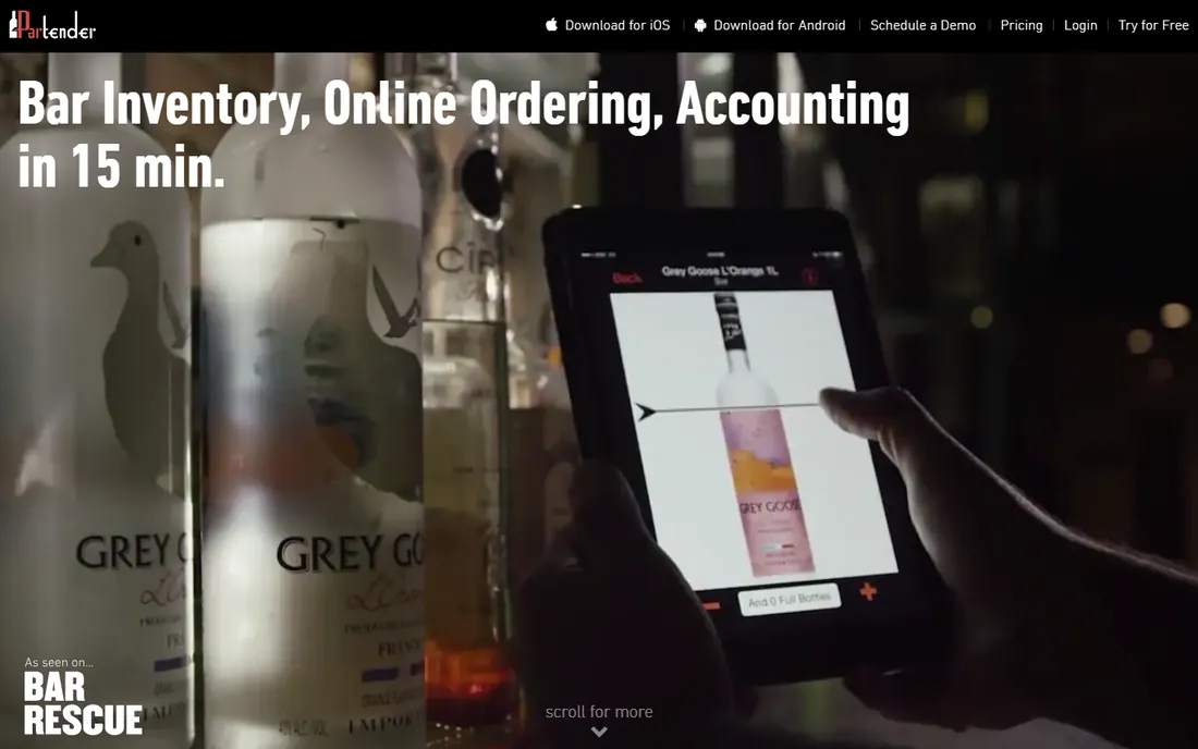Partender homepage