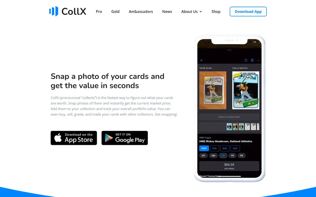 CollX homepage