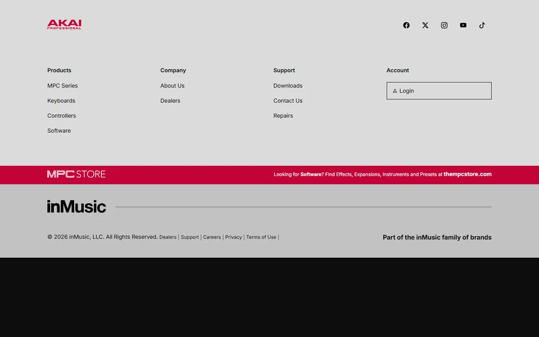 MPC Beats homepage