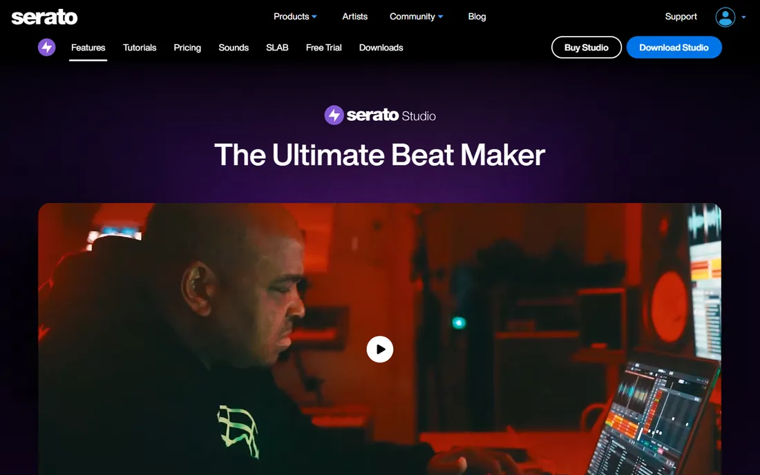 Serato Studio homepage