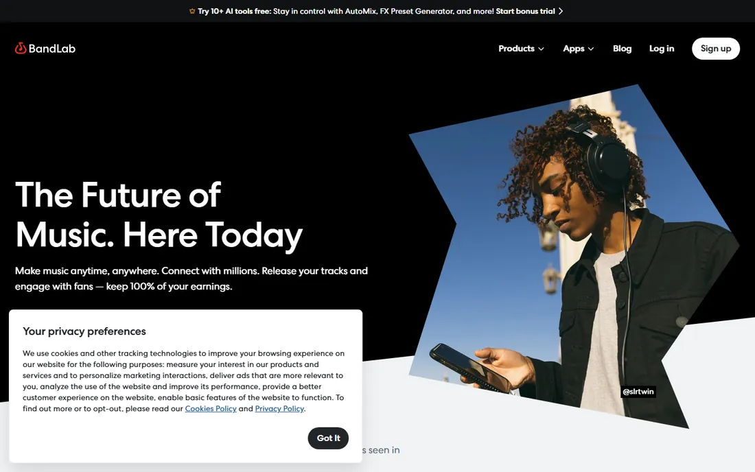 BandLab homepage