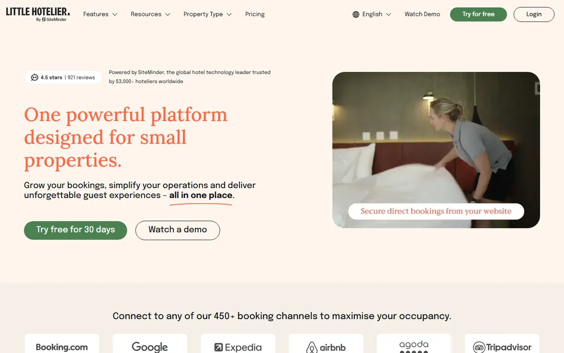 Little Hotelier homepage