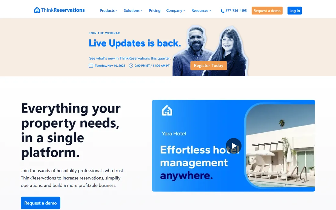 ThinkReservations homepage