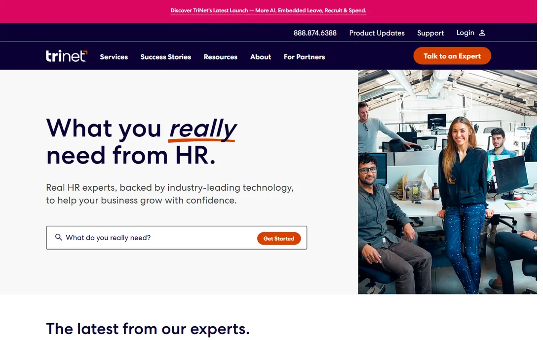 TriNet Zenefits homepage