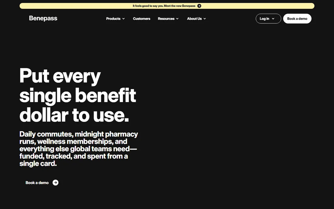 Benepass homepage