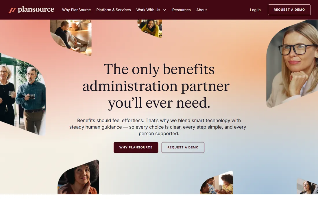 PlanSource homepage