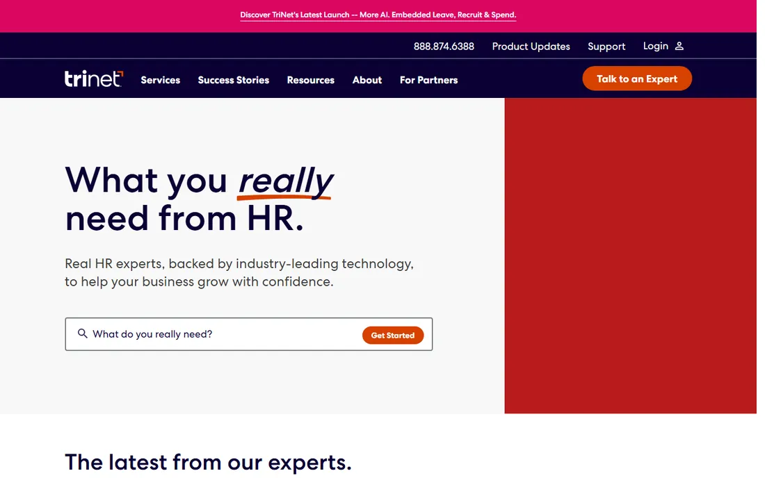 TriNet Zenefits homepage