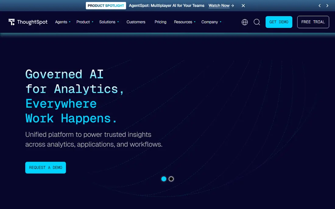 ThoughtSpot homepage