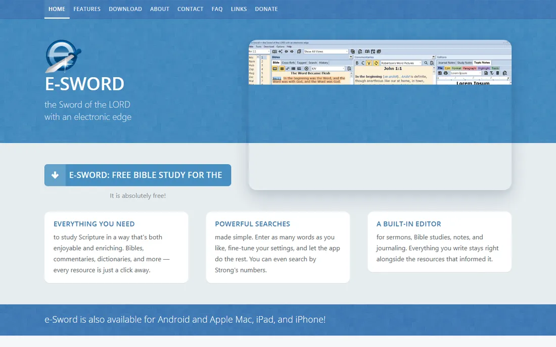 e-Sword homepage