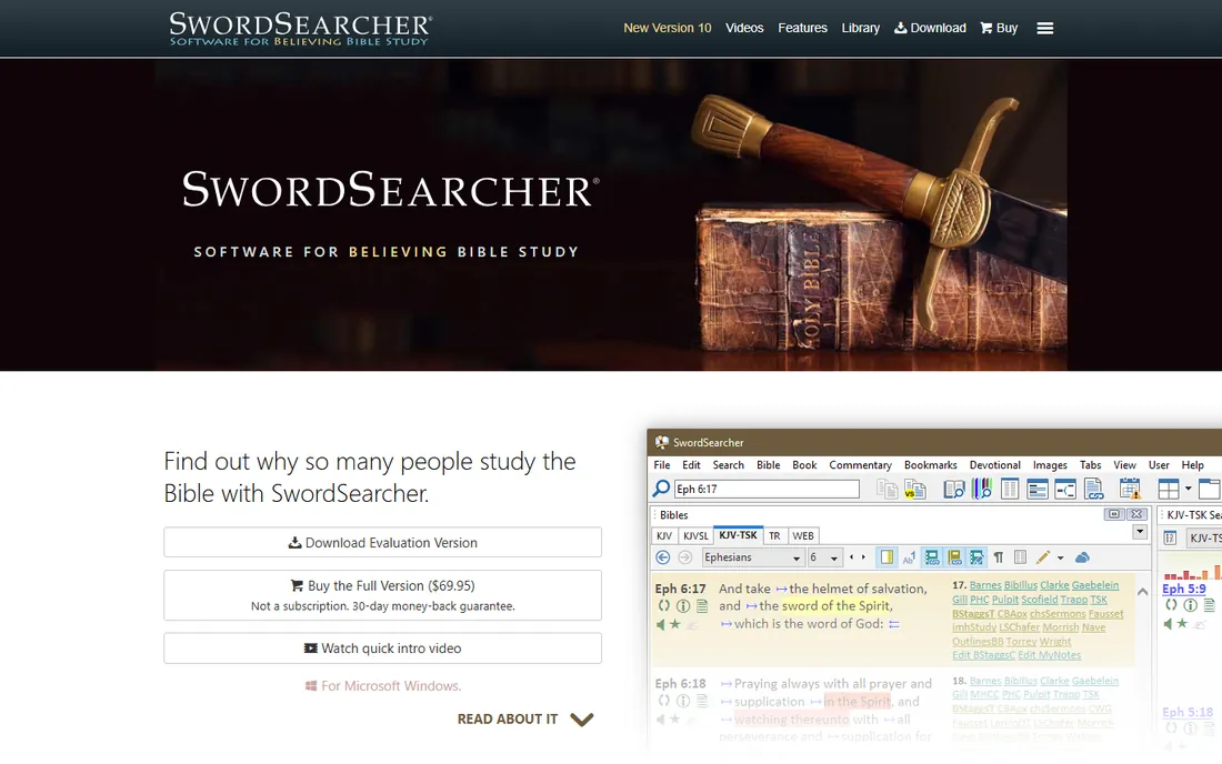 SwordSearcher homepage