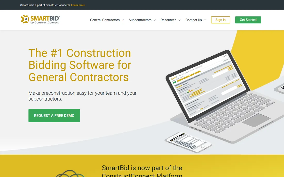 SmartBid homepage