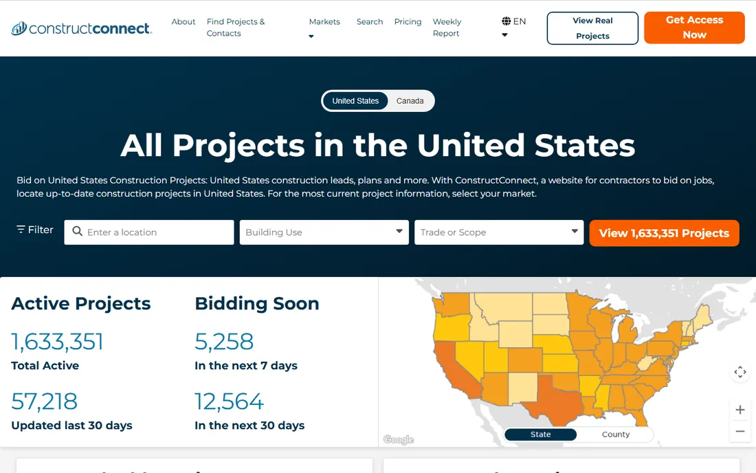 BidClerk homepage