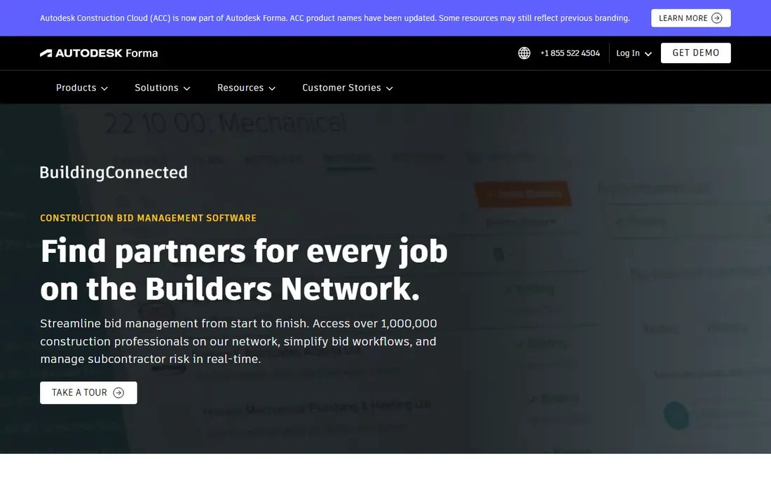 BuildingConnected homepage