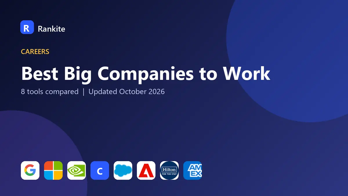 Best Big Companies to Work in 2026: 8 Tools Compared