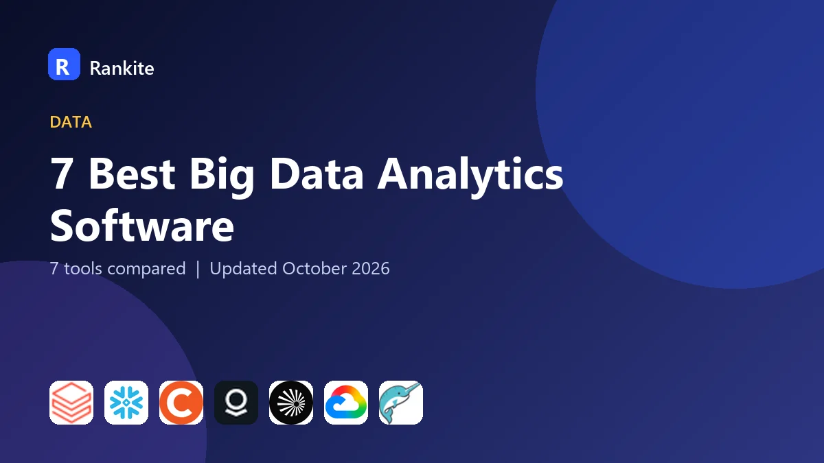 7 Best Big Data Analytics Software: 7 Tools Compared