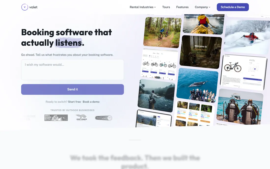 Valet homepage