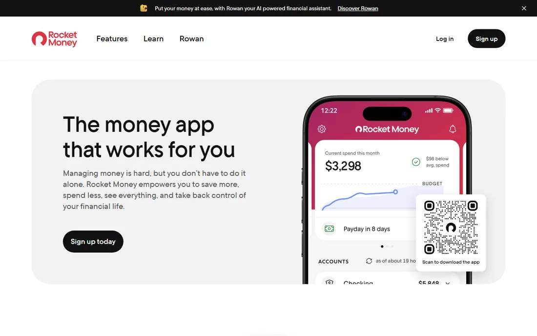 Rocket Money homepage