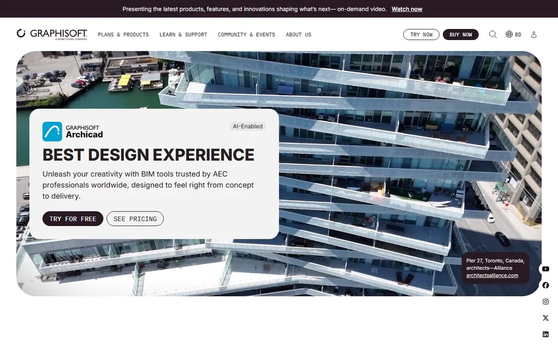 Graphisoft Archicad homepage