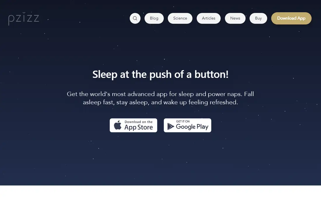 Pzizz homepage