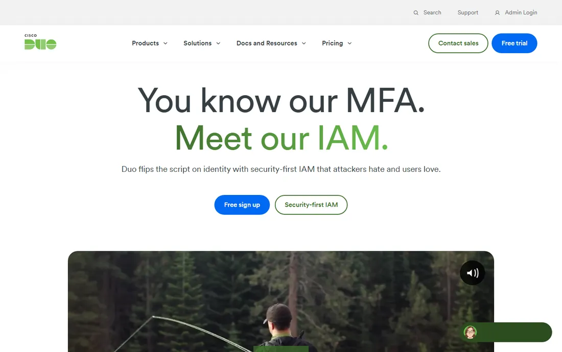Cisco Duo homepage