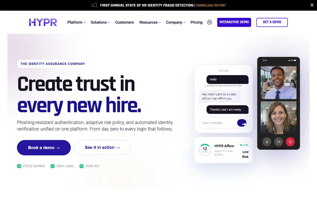 HYPR homepage