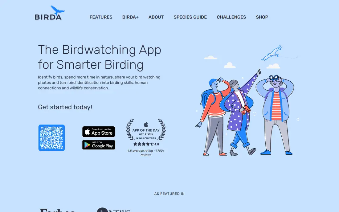 Birda homepage