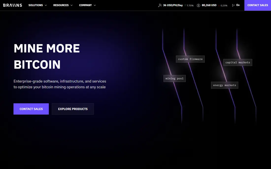 Braiins OS homepage