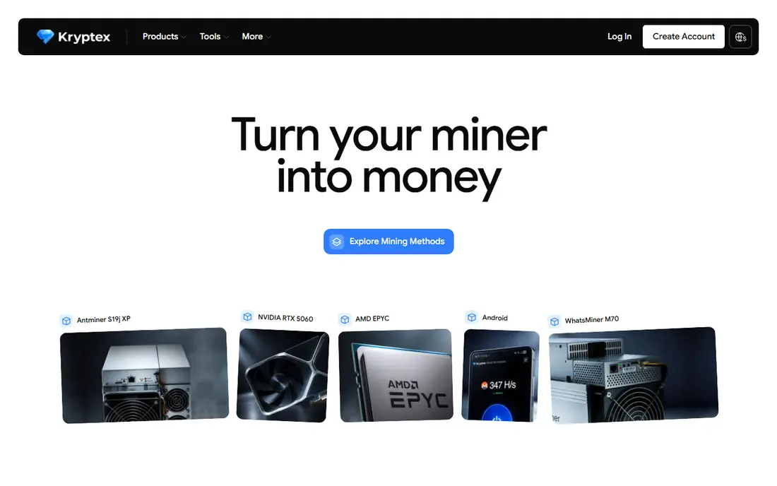 Kryptex homepage
