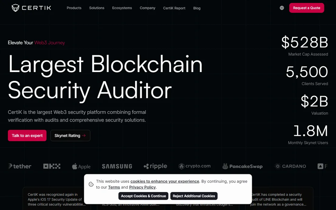 CertiK homepage