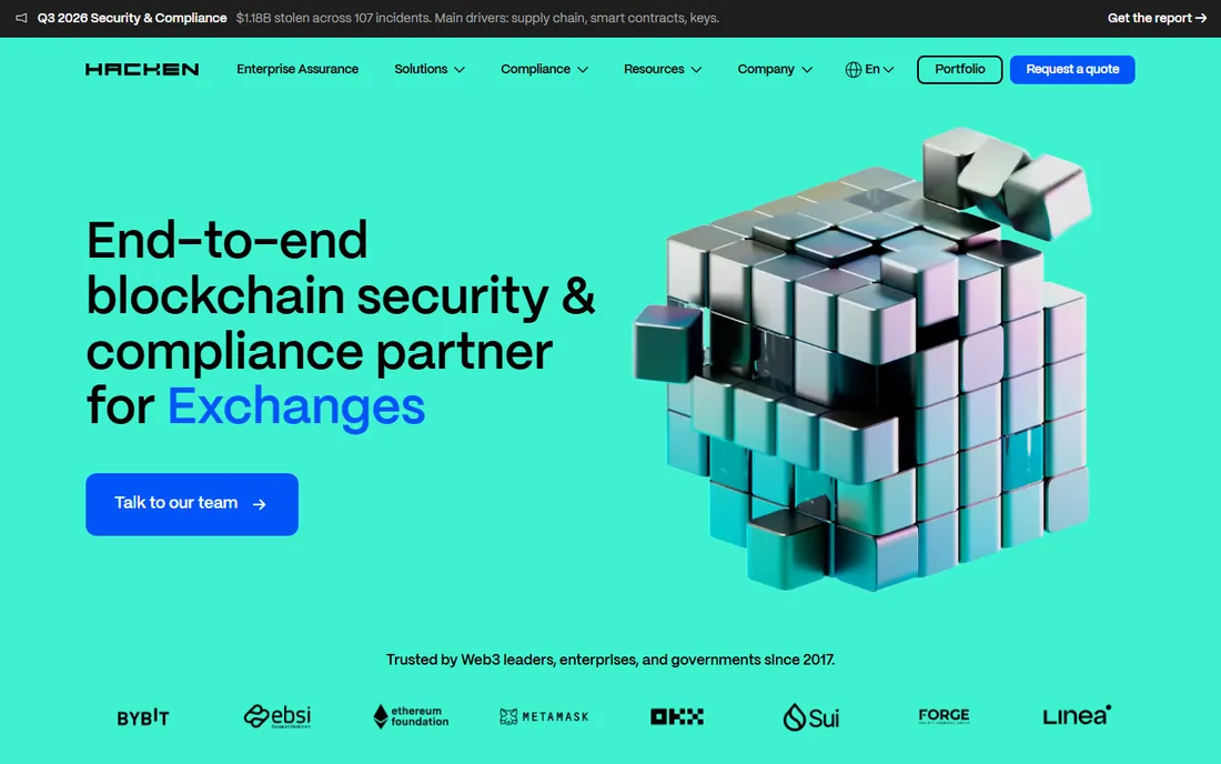 Hacken homepage