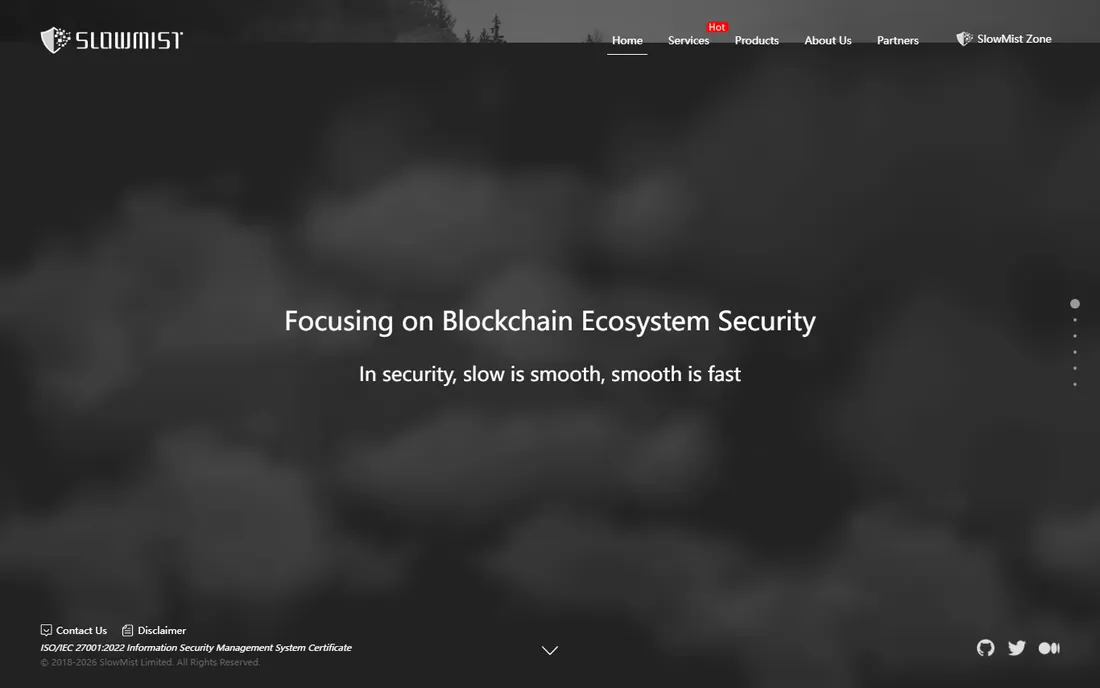 SlowMist homepage