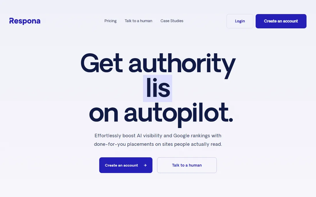 Respona homepage
