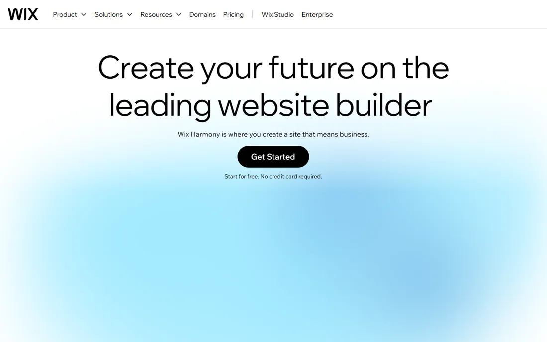 Wix homepage