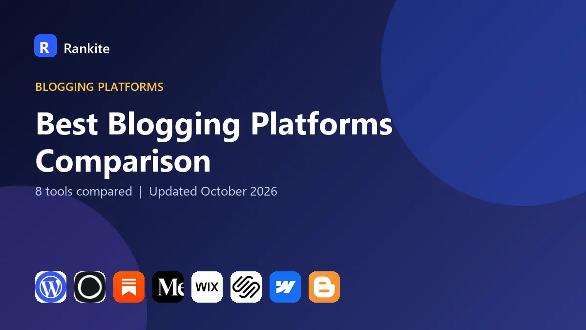 Best Blogging Platforms Comparison in 2026: 8 Platforms Compared