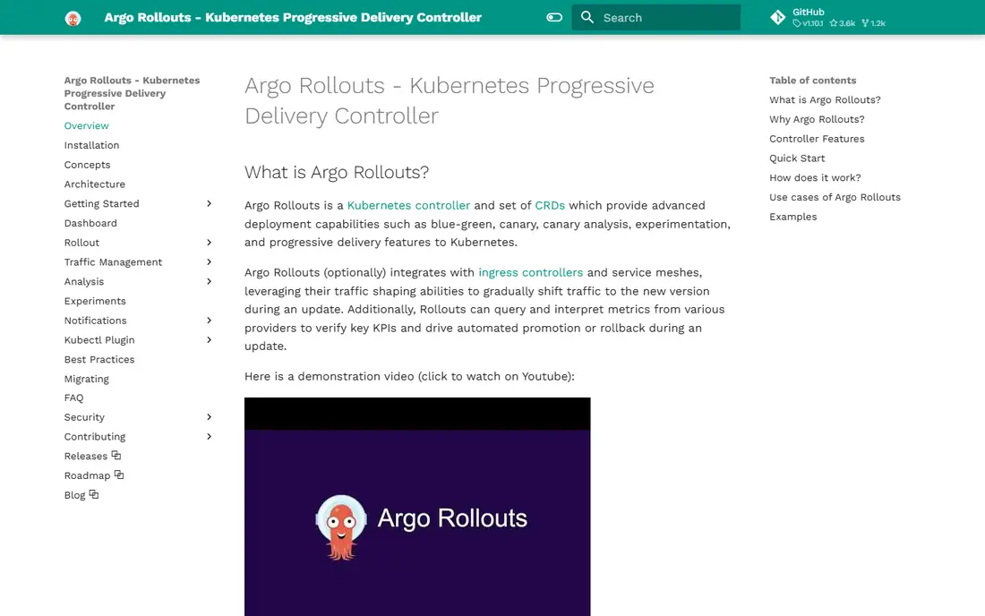 Argo Rollouts homepage