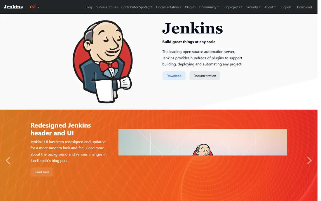 Jenkins homepage