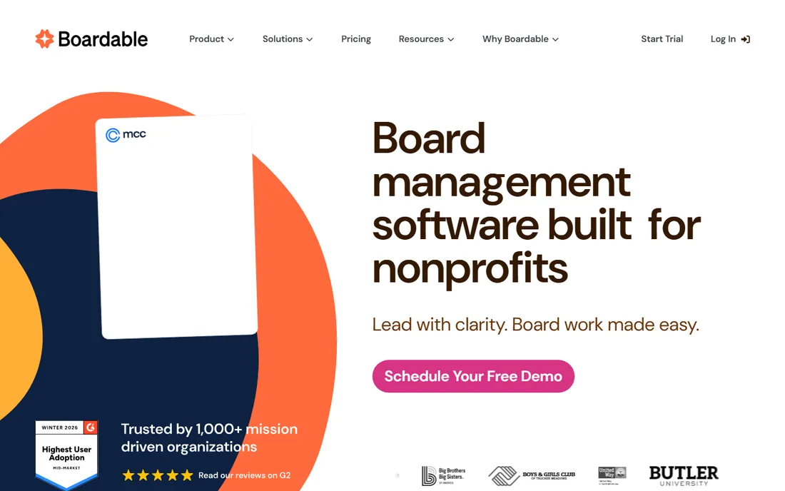 Boardable homepage