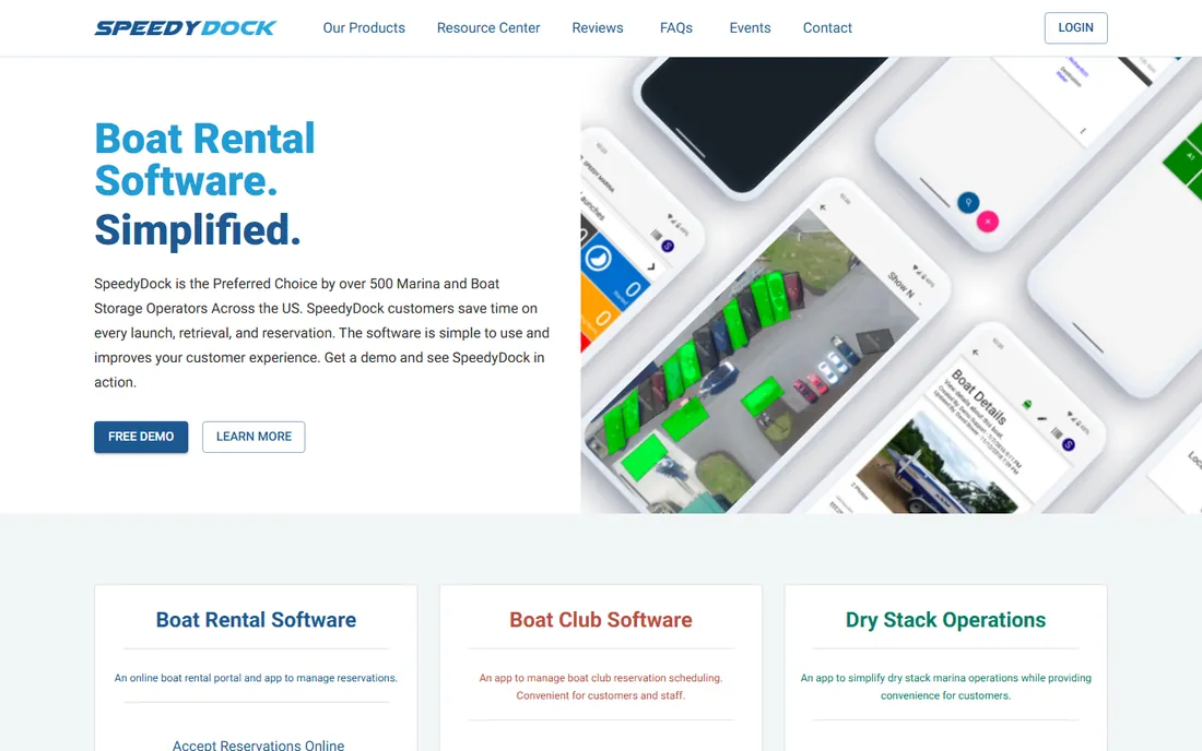 SpeedyDock homepage