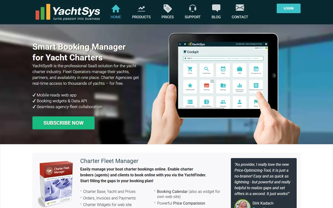 YachtSys homepage
