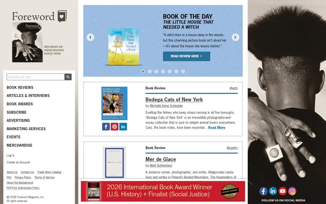 Foreword Clarion Reviews homepage